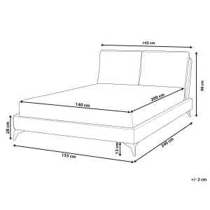 Velvet EU Double Size Bed Green MELLE