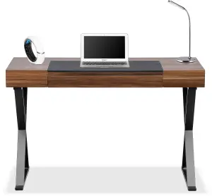 Centurion Supports ADONIS Walnut and Matte Black Legs Ergonomic Home Office Luxury Computer Desk