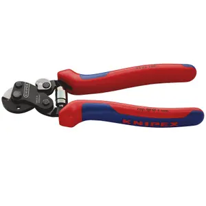 Draper KNIPEX 95 62 160 SB Wire Rope Cutter also for high-strength wire rope with multi-component grips burnished, 160mm 04598