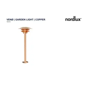 Nordlux Veno Outdoor Patio Terrace Garden Light In Copper (Height) 93cm