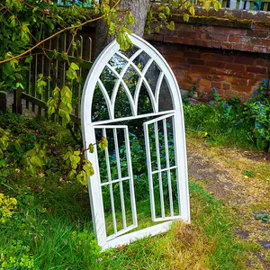 Woodside Truro XL Decorative Arched Outdoor Garden Mirror