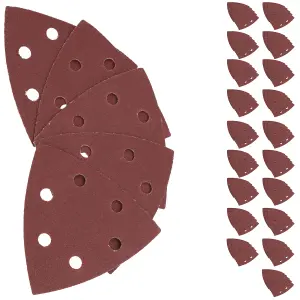 Hook Loop Delta Sanding Abrasive Discs Pads 93mm Triangle 120 Grit Fine 100pc