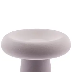 Designer Soft Grey Felt Rechargeable Lamp with Donut Shade 3-Way Touch Dimmable