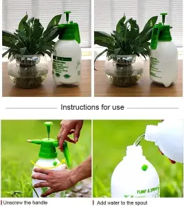 MantraRaj 1.5L Garden Pressure Sprayer Bottle Handheld Weed Spray Bottle with Adjustable Nozzle Portable Garden Hand Pump Action P