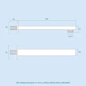 Nes Home Temel Thermostatic Concealed Shower Mixer Bathroom Square Slim Chrome Head Set