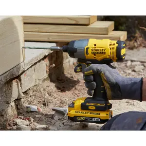 Stanley FatMax 18V Li-ion Cordless Combi drill & impact driver (2 x 2Ah) - SFMCK465D2S-GB