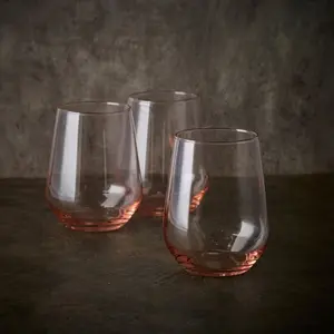 Audreyonna 470ml & 425ml Glass Set (Set of 12) Pink