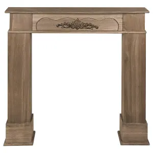 Fireplace Mantel NARNIA Dark Wood