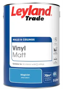 Leyland Trade Vinyl Matt Walls & Ceilings Emulsion Paint Magician (PPG1240-5) 5L