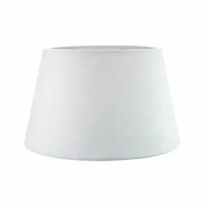 Traditional Linen Fabric Drum Shade for Pendant & Lampshade White / 12.5cm H x 20cm W x 20cm D