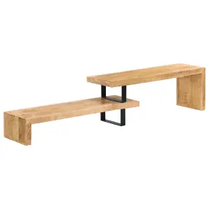 Berkfield TV Stand Solid Mango Wood