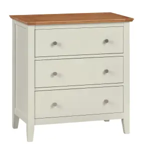 Hallowood Furniture Clifton Oak Painted Small Chest of Drawers