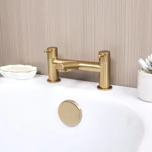 Flode Kumla Bath Filler - Brushed Brass