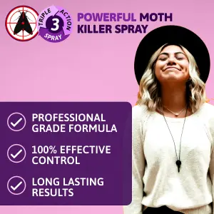 Aviro Moth Killer Spray - Fast Acting Moth Killer Approved For Use On Hard & Soft Furnishings