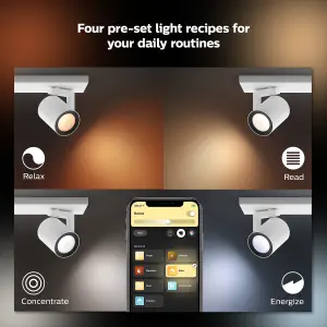 Philips Hue Argenta White and Colour Ambiance quadruple spotlight White