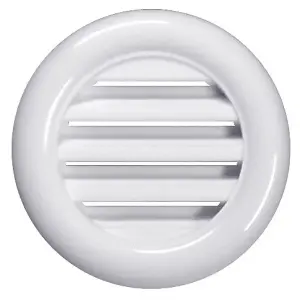 Awenta White Round Joinery Door Air Vent Grille Woodwork Furniture 40mm Diameter Hole