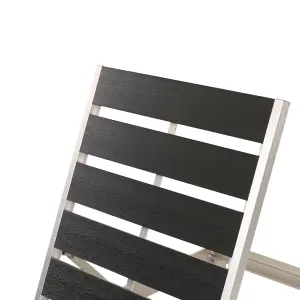 Sun Lounger Metal Black-Silver NARDO