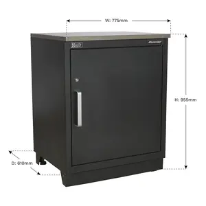 Sealey Modular Floor Cabinet 1 Door 775mm Heavy-Duty APMS01