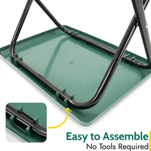 Folding Camping Table Small Lightweight Portable Outdoor Picnic Aluminium Legs Green