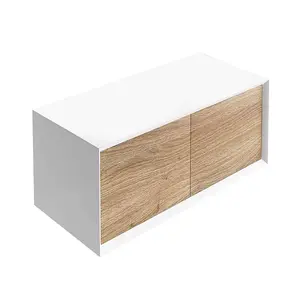 Declan White & Oak Wall Mounted Vanity Unit & Basin Set (W)1200mm (H)400mm