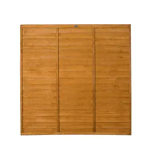 Forest Garden Traditional Overlap Dip treated 6ft Wooden Fence panel (W)1.83m (H)1.83m