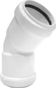 FloPlast White Push-fit 135° Waste pipe Bend (Dia)32mm