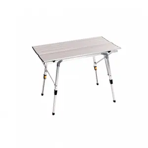 Oypla 3ft Adjustable Portable Folding Outdoor Aluminium Camping Kitchen Work Top Table