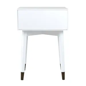 1 Drawer Bedside Table White