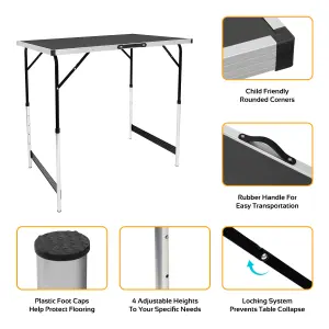 Milestone Camping Aluminium Folding Camping Table