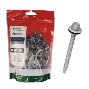 50 x Roofing Screws for Metal Sheets & Cladding Self Drill 55 x 60mm Hex Head