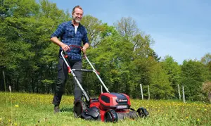 Einhell 52cm Cordless Lawnmower Self Propelled 36V Rotary BRUSHLESS Power X-Change With Battery And Charger GP-CM 36/52 S Li BL