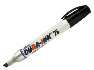 Markal Dura-Ink 25 Black Permanent Felt Tip Markers - Set of 2