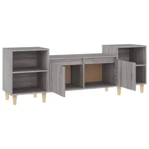 Berkfield TV Cabinet Grey Sonoma 160x35x55 cm Engineered Wood