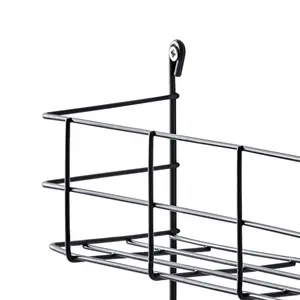 GoodHome 2 tier Anthracite Non-magnetic Steel Shelving (L)380mm