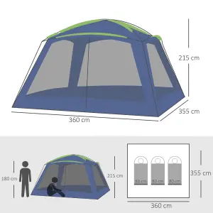 Outsunny Camping Tent Sun Shelter Shade for Garden Park Outdoor Dark Green