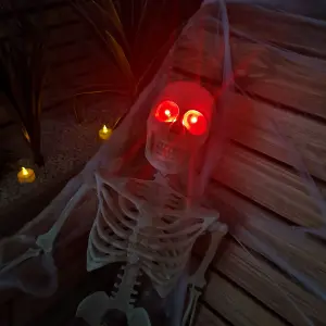 3ft Full Skeleton Halloween Decoration with LED Eyes