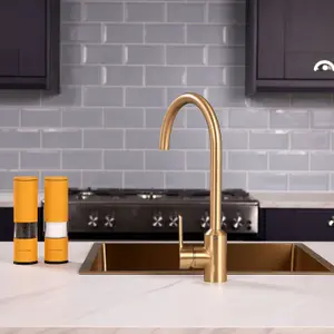 Flode Bryne Kitchen Mixier Tap Brushed Brass Finish