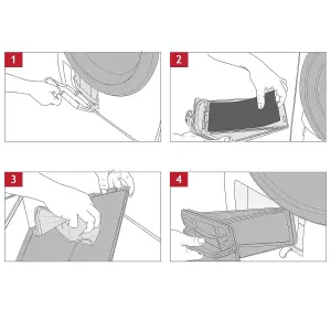 SPARES2GO Tumble Dryer Foam Filter compatible with Whirlpool / Bauknecht Heat Pump Sponge Pad