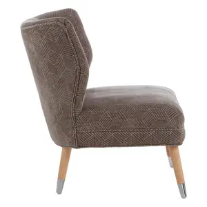 Interiors by Premier Elegant Grey Chenille Wingback Chair, Modern Grey Highback Chair, Stylish Mid-century Armchair For Hallways