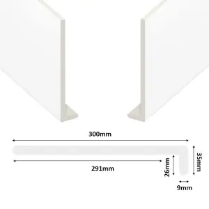 Window Sill Cover Board Plastic uPVC Window Cill Capping (L)1.25m (W)300mm (T)9mm