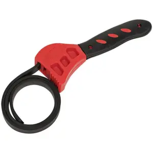 120mm Adjustable Strap Wrench - Soft Grip Handle - Oil Filter Removal Strap