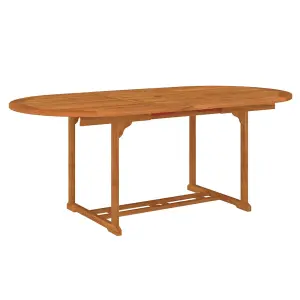 Berkfield Garden Table 200x100x75 cm Solid Wood Eucalyptus