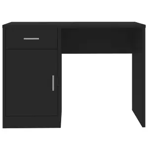 Berkfield Desk with Drawer&Cabinet Black 100x40x73 cm Engineered Wood