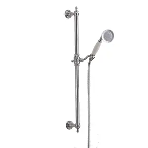 Nes Home Traditional Solid Brass Slider rail shower kit, handset and 1.5m Shower Hose