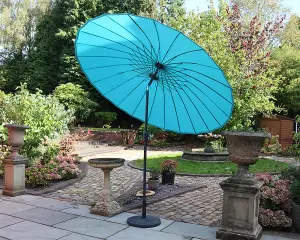 2.7m Aqua Crank and Tilt Shanghai Parasol (38mm Pole, 24 Ribs)