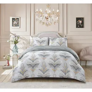 Camorra Cotton Blend Duvet Cover Set with Pillow Shams Super King - 2 Standard Pillowcases