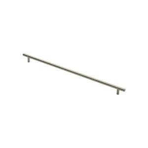 Round T Bar Cabinet Pull Handle 508 x 12mm 448mm Fixing Centres Satin Nickel