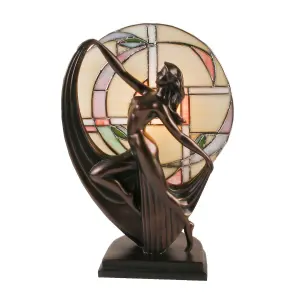 Juliana Art Deco Dancing Fig Back Lighter Bronze Finish