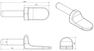 2 x Pin & Eyelet Strap Hinge Trailer Truck Tailgate Antiluce Drop Catch