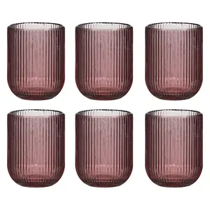 Chanyia Drinking Glass Set (Set of 6) Pink / 9.50" H